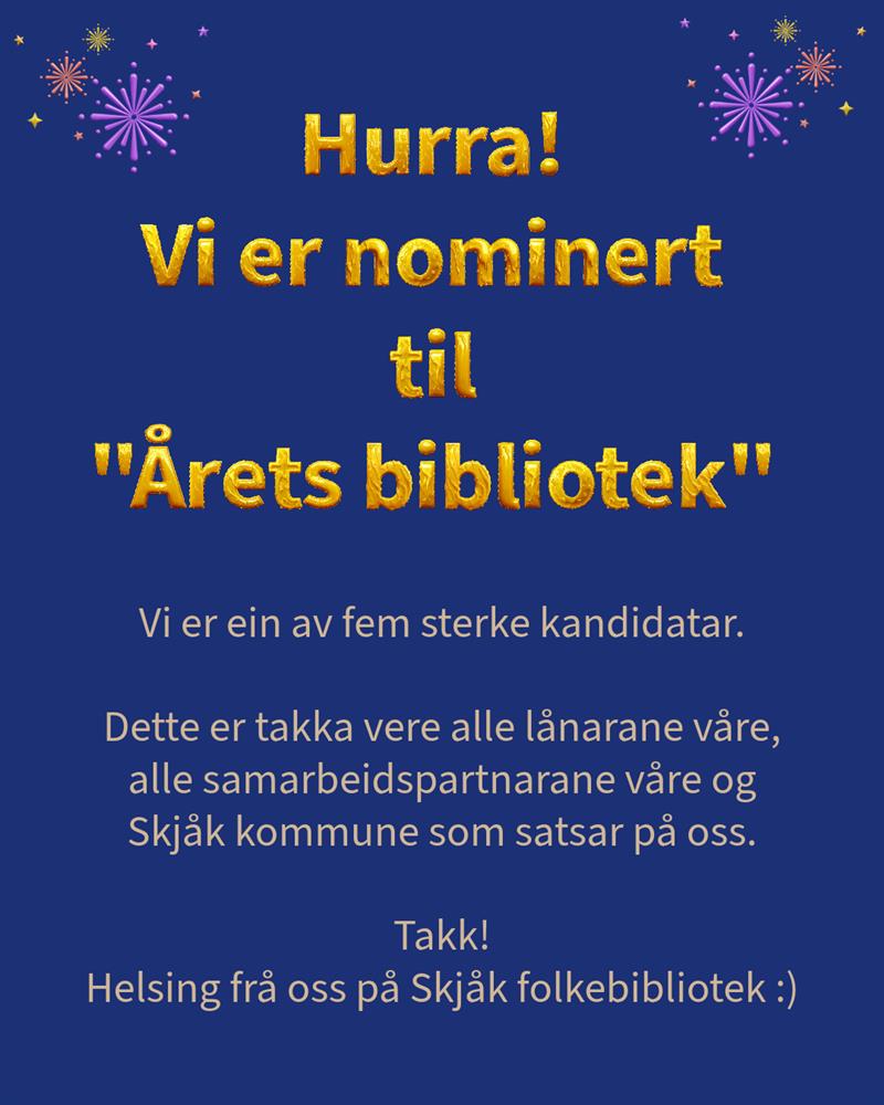 Plakat med eit "Hurra!" - Klikk for stort bilde