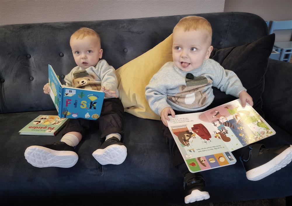 Bilete av to små gutar som heiter Eilev og Ola - Klikk for stort bilde