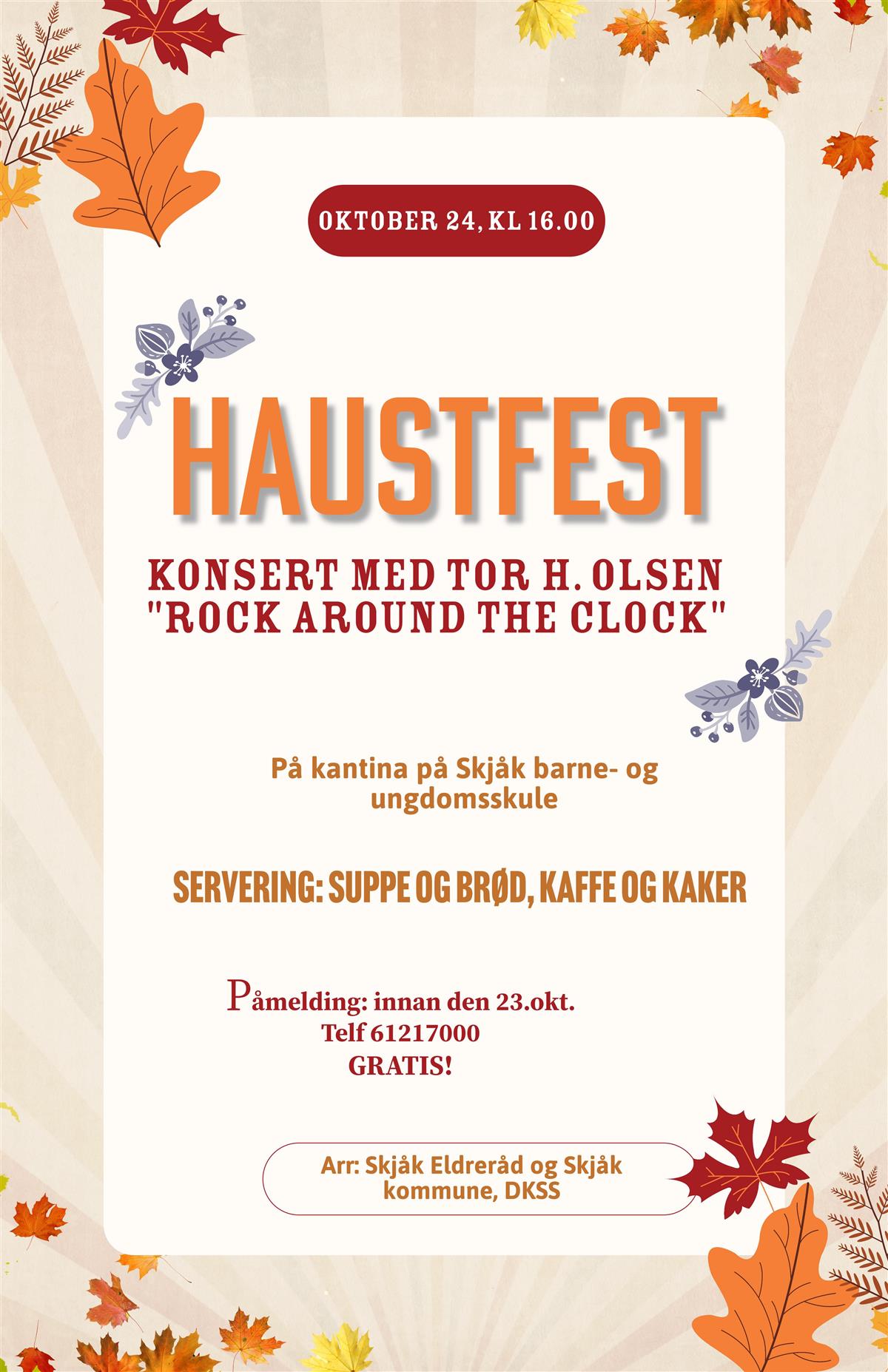 Plakat for haustfest - Klikk for stort bilde